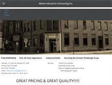 Tablet Screenshot of mestaindustrialcontracting.com